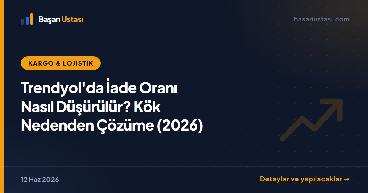 Trendyol'da İade Oranı Nasıl Düşürülür? Kök Nedenden Çözüme (2026)