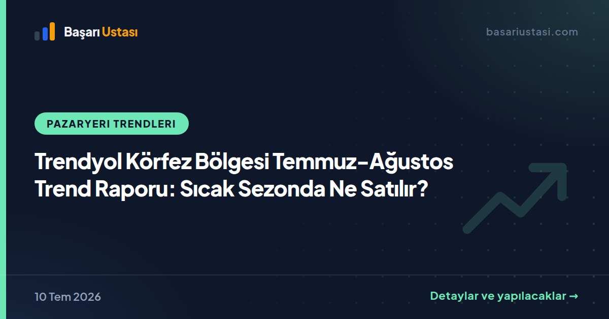 Trendyol Körfez Bölgesi Temmuz-Ağustos Trend Raporu: Sıcak Sezonda Ne Satılır?