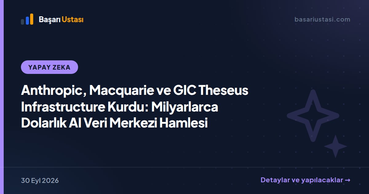 Anthropic, Macquarie ve GIC Theseus Infrastructure Kurdu: Milyarlarca Dolarlık AI Veri Merkezi Hamlesi