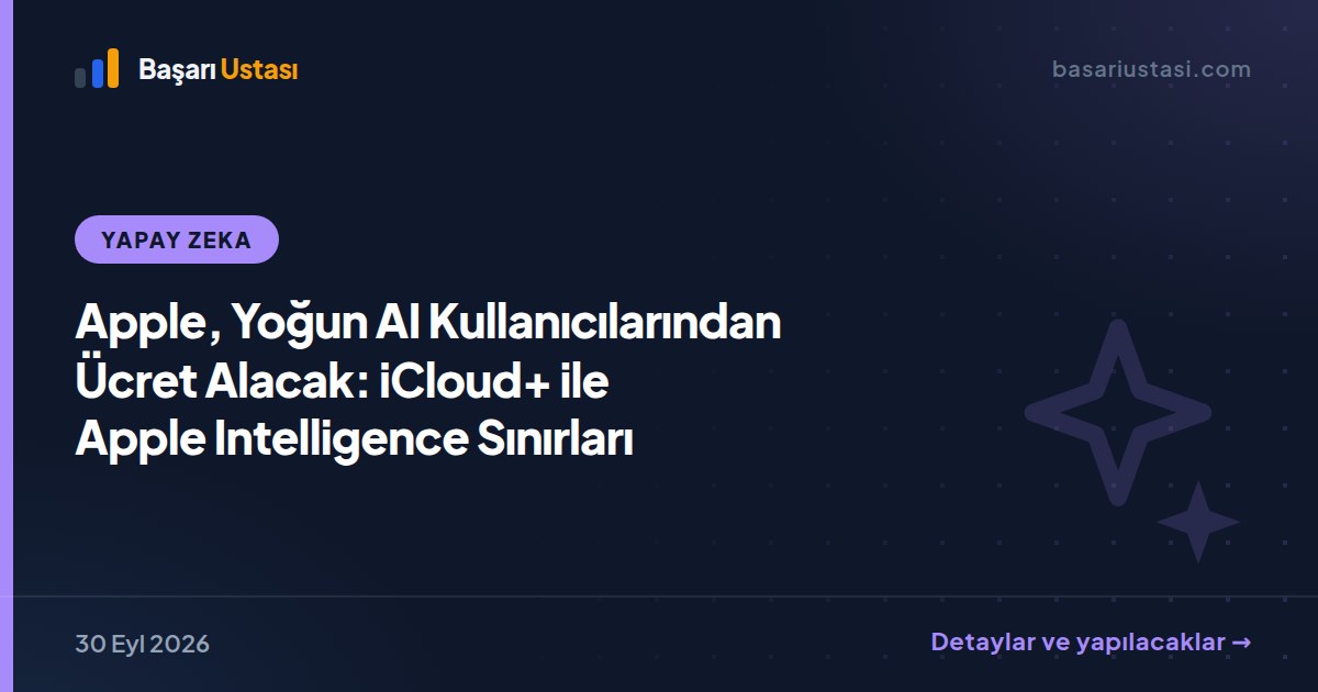 Apple, Yoğun AI Kullanıcılarından Ücret Alacak: iCloud+ ile Apple Intelligence Sınırları