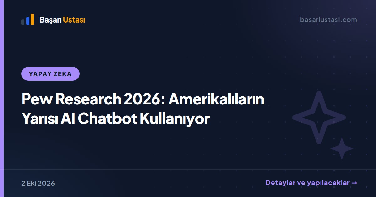 Pew Research 2026: Amerikalıların Yarısı AI Chatbot Kullanıyor