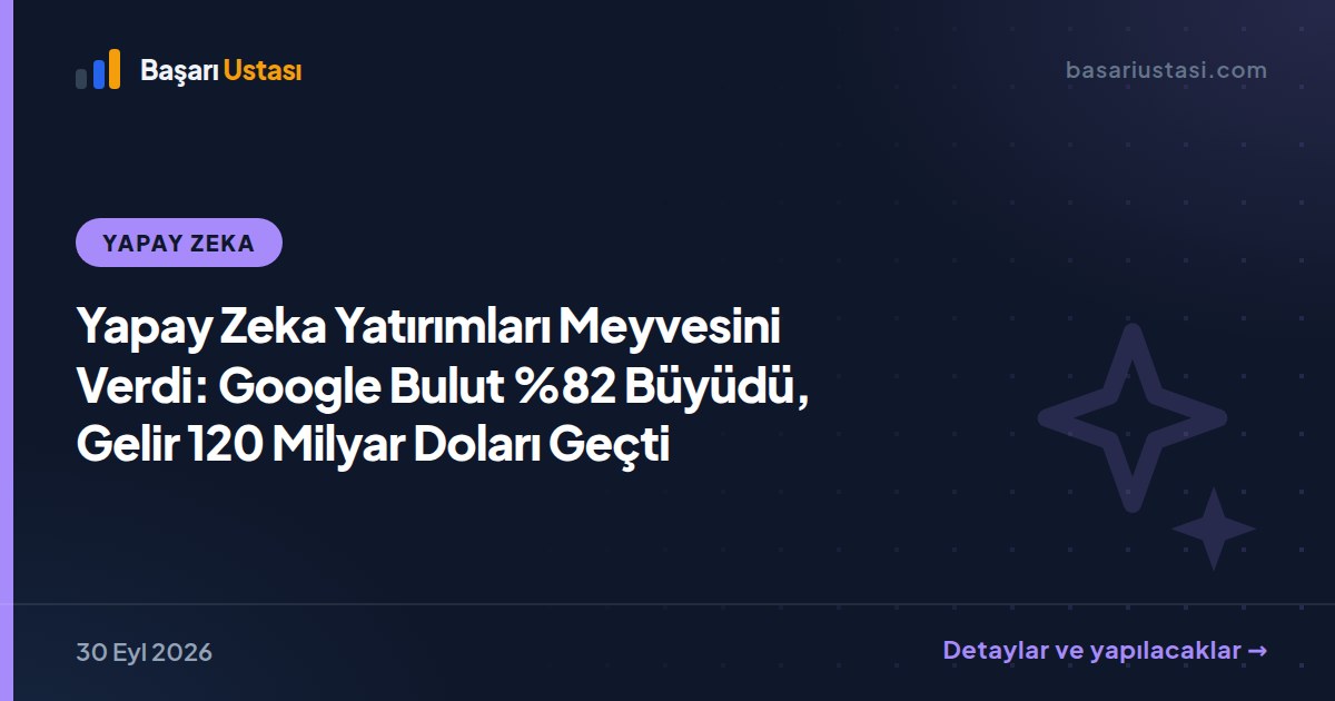 Yapay Zeka Yatırımları Meyvesini Verdi: Google Bulut %82 Büyüdü, Gelir 120 Milyar Doları Geçti