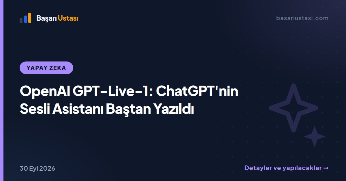 OpenAI GPT-Live-1: ChatGPT'nin Sesli Asistanı Baştan Yazıldı
