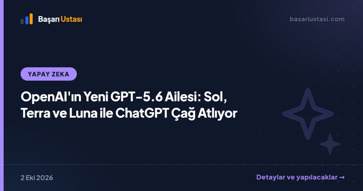 OpenAI'ın Yeni GPT-5.6 Ailesi: Sol, Terra ve Luna ile ChatGPT Çağ Atlıyor
