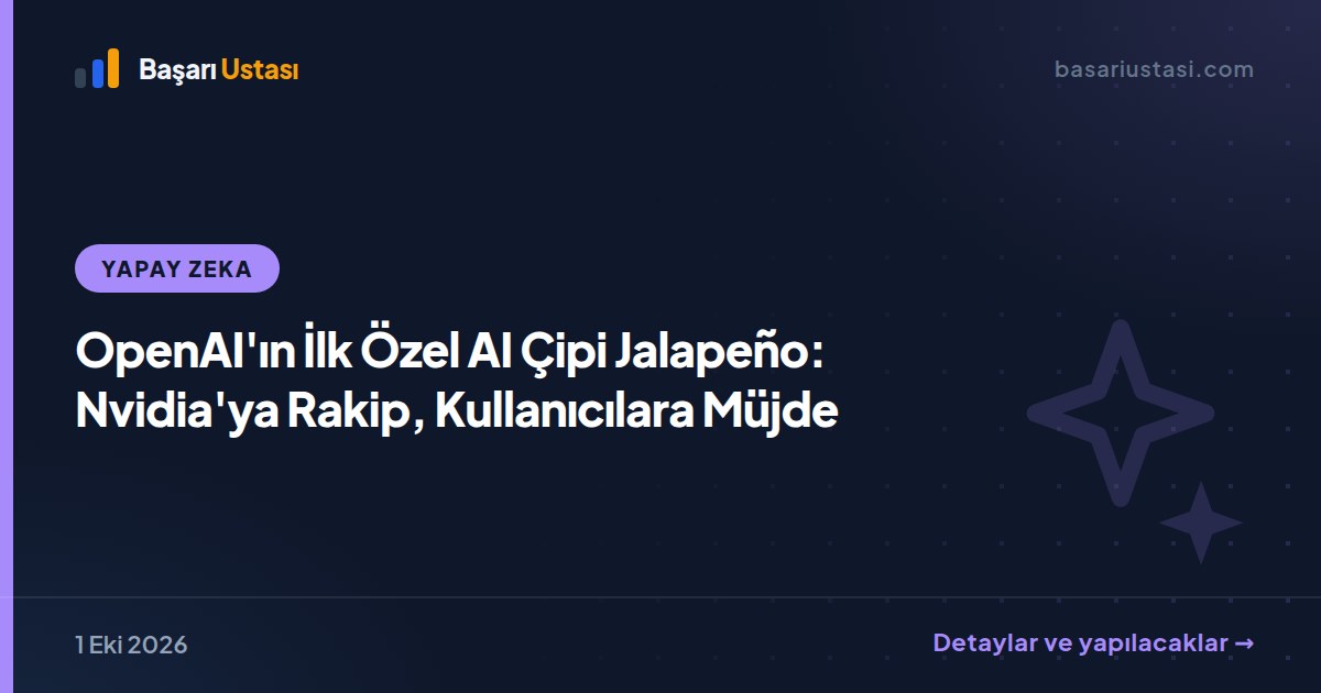 OpenAI'ın İlk Özel AI Çipi Jalapeño: Nvidia'ya Rakip, Kullanıcılara Müjde
