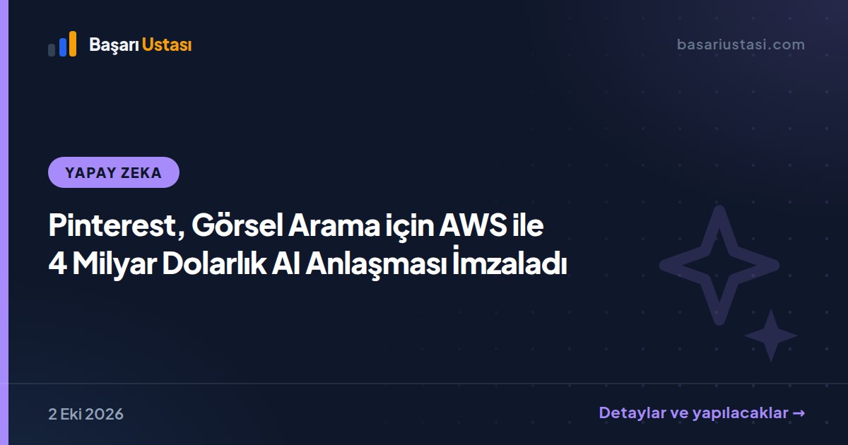 Pinterest, Görsel Arama için AWS ile 4 Milyar Dolarlık AI Anlaşması İmzaladı